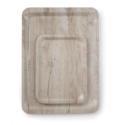 Tác servírovacís melaminovým laminátem se vzorem dřeva, AmerBox, Světlé dřevo, 240x340mm | 508909